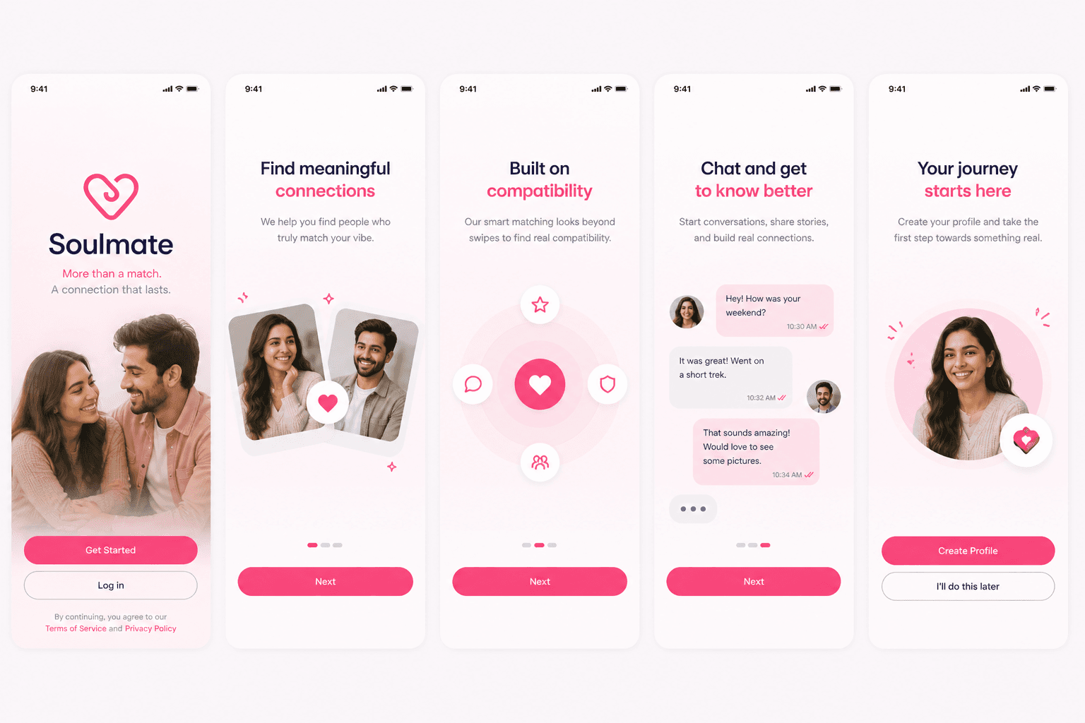Onboarding flow screen